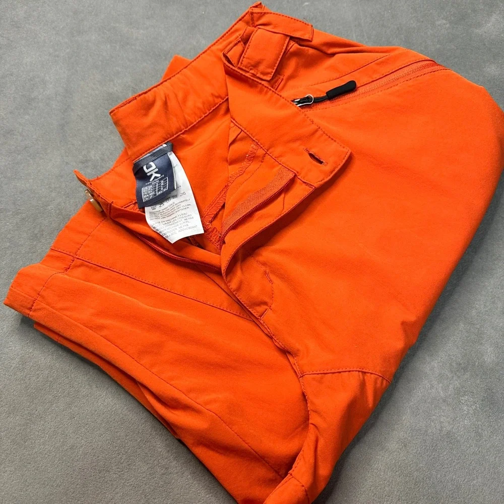 Little Donkey Andy Hiking Pants Mens M Orange Technical Cargo Pockets Excellent